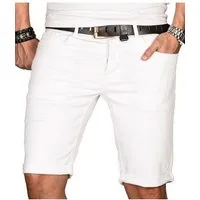 Alessandro Salvarini Shorts Herren Jeans – Used Look Stretch Denim Sommer Moderne Shorts mit Waschung und hohem Tragekomfort