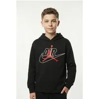 Jordan Hoodie JDB MJ JUMPMAN AIR HOODED LS für Kinder, mit Kapuze, unifarben, aus Baumwolle und Polyester