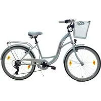 T&Y Trade Cityrad 24 Zoll Kinder Mädchen City Fahrrad Bike Rad Reflex Weiß Shimano 6 Gag, 6 Gang Shimano, Kettenschaltung, Gepäckträger, Licht, 6 Shimano Gang, Seitenständer, Korb