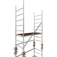 ALTEC Aluminium Fahrgerüst Rollfix 2.0 mit Ø150mm Rollen & Wandanker, Made in Germany, maximale Arbeitshöhe 10 Meter