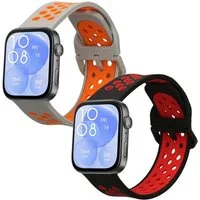 kwmobile 2x Uhrenarmband für Huawei Watch Fit 3 Armband Smartwatch, 2-tlg., Fitnesstracker Band Set aus TPU Silikon - Ersatzarmband Smartwatch