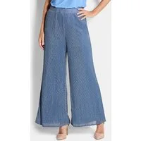 GOLDNER Schlupfhose Schlupfhose mit Glanzeffekt Glanzhose mit Rundum-Dehnbund, weitem Beinverlauf und Knöchellänge