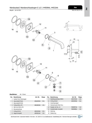 Jado Rosette JES, quadratisch, F960897AA Auslauf-Wand-WT F960897AA