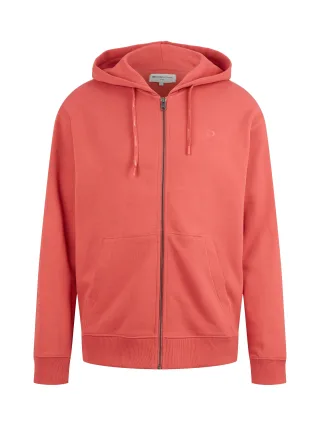Denim Tom Tailor - Hoodie mit Print auf der Brust smoky red - Gr. - M