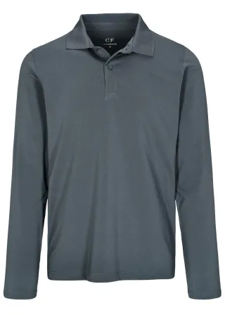 COMMANDER Finest Clothing - (S)-NOS 2-Knopf Polo-Shirt,1/1 dark grey - Gr. - S