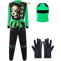 Katara Partyanzug Kinderkostüm Ninja Krieger für Jungs und Mädchen, mit Maske und Handschuhen, Fasching, Karneval, Halloween, Verkleidung
