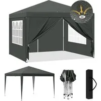 EUGAD Faltpavillon, wasserfest Winterfest,mit Seitenwänden Fenstern Tasche