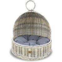 HABAU Tierbett Katzenhöhle / Katzenbett / Hunde- & Katzensofa, mit Kissen