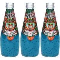 Thai Tiki Softgetränk, Thai Tiki Tropical Basilikumsamen Basil Seed Drink 290ml 3er Pack