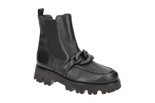 Paul Green Damen Stiefeletten 9043-04x Schwarz Black Glattleder bequeme Chels...