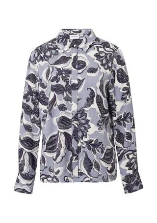 comma - Bluse blau/mehrfarbig - Gr. - 34