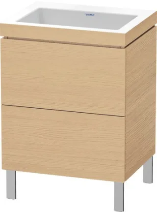Duravit L-Cube c-bonded Set bodenstehend Natur Eiche Matt 600x480x698 mm - LC6936N3030 LC6936N3030
