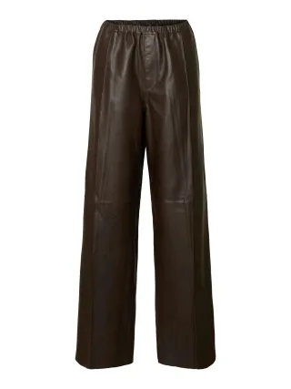 SELECTED WOMEN - SLFBODA HW LEATHER PANT - Gr. - 38