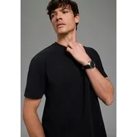 Bruno Banani T-Shirt Oversize Kurzarmshirt, lässige Passform, unifarben, aus Single Jersey