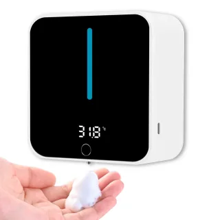 400ML Wall Mount Automatic Foam Soap Dispenser LED Temperature Display Electric Touchless Bathroom Intelligent Washing H