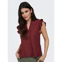 ONLY Kurzarmbluse ONLROSELLA LIFE CAPSLEEVE SHIRT WVN NOOS Viskose, regular fit