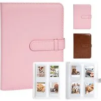 OSTWOLKE Fotoalbum mit 256 Taschen für 3 Zoll Fujifilm Instax Mini Film Polaroid Fotos