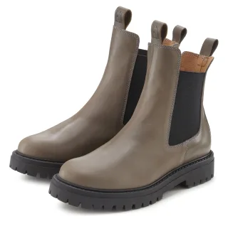 Elbsand Stiefelette "Chelseaboots, Schlupfstiefel, Bikerboots, Sommerstiefelette" aus Leder mit Stretch-Einsätzen