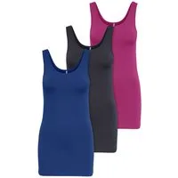 ONLY Tanktop Live Love (3-tlg) Lange Tops, elastische Baumwollqualität