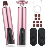 AKKEE Elektrischer Hornhautentferner 2 in 1 Nagelfeile, Fußpflegegerät-Set, 6-stufig einstellbar