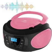 Cyberlux CL-620 tragbarer CD-Player (CD, Kinder CD Player tragbar, Boombox, Musikbox, FM Radio mit MP3 USB)