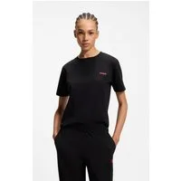 HUGO T-Shirt mit rundem Ausschnitt, regular fit, toniges Markenlogo