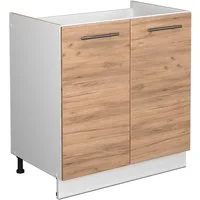 Vicco Unterschrank Fame-Line, Goldkraft Eiche/Weiß, 80 cm ohne Arbeitsplatte (1-St)