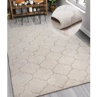 OTTO home Teppich Badra Kurzflor, rechteckig, Höhe: 12 mm, geometrisch, Hoch Tief Design, 3-D Wirkung, Ornamente, Wohnzimmer