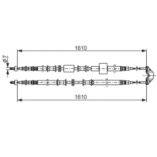 Metzger Handbremsseil mitte Opel Meriva A 1987477936