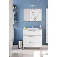 FORES HABITAT Badezimmer-Set in weiß glänzend - 80x86x45 (BxHxT)