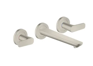 Hansgrohe 3-Loch WTA Wand Unterputz Axor Citterio C mit Auslauf 195 mm edelstahl optik, 49070800 49070800