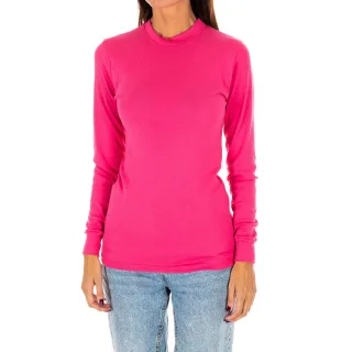 Langärmeliges T-Shirt mit halbhohem Kragen 1625-M Damen
