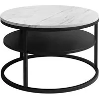 Lookway Couchtisch CIRI SLIM LEVANTO mit Ablage (1 Tisch), Durchmesser: ⌀ 60 cm