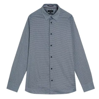 Ted Baker Faenza Herren Navy Geometrisches Hemd
