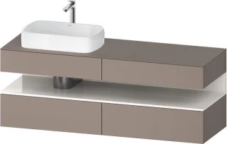 Duravit Qatego Konsolenwaschtischunterbau wandhängend Basalt Matt 1600x550x600 mm - QA4777022430010 QA4777022430010