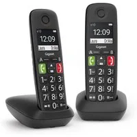 Gigaset E290 Duo schwarz Schnurloses Telefon Schnurloses DECT-Telefon
