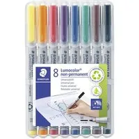 STAEDTLER Folienstift Lumocolor non-permanent 8er Etui/ sortiert Inh.8 315 WP8