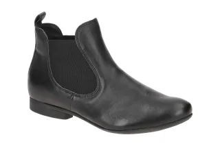 Think Damen Stiefeletten GUAD 3-000414-0000 Schwarz Echtleder elegante Chelse...