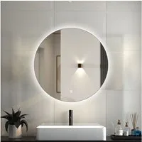 Duschparadies GmbH Badspiegel Wandspiegel mit LED-Beleuchtung Modern (mit Beleuchtung, Ø50~80cm, Dimmbar, Intelligenter Touchschalter)