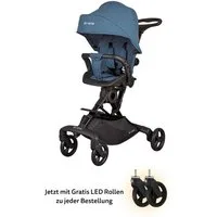 Micro Dreirad-Kinderwagen micro trike 360 grad aqua inkl. LED Rollen