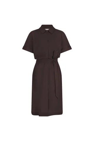 Studio Anneloes - Louni blouse dress espresso - Gr. - L