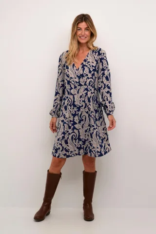 Kleid CRLucy A-shape blue multi