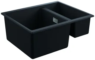 GROHE Kompositspüle K500 31648 1,5Becken 555x460mm re/li granit schwarz, 31648AP0 31648AP0