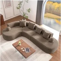 REDOM Ecksofa L-förmiges Sofa,Loungesofa, mit bequemen Kissen 1 Teile