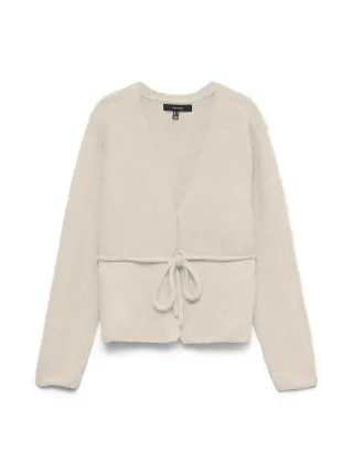 VERO MODA - VMCORA LS V-NECK WRAP CARDIGAN BOO Birch - Gr. - M