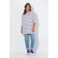 Laurasøn Sweatshirt Long Ringelshirt Langarm U-Boot Ausschnitt
