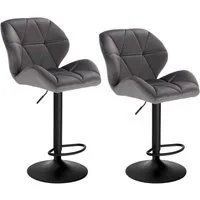 Woltu Barhocker (Set, 2 St), Tresenhocker Designer Hocker mit Rückenlehne