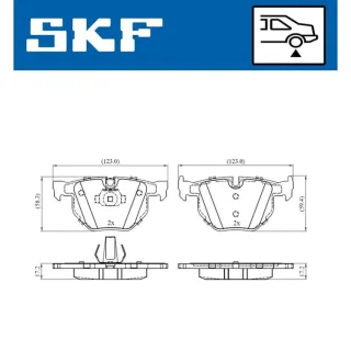 SKF Bremsbel?ge hinten BMW X5 E70 F15 X6 E71 F16 3,0