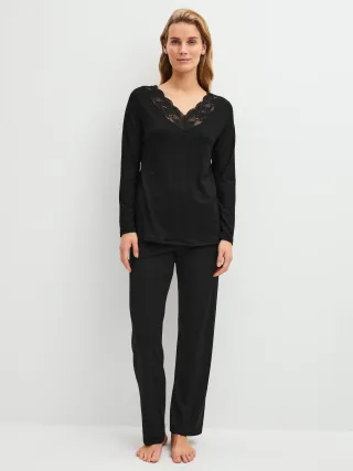 CALIDA - DAMEN Pyjama schwarz - Gr. - L