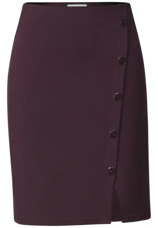 Street One - Knielanger Rock in Wickel-Optik rustic rouge - Gr. - 36